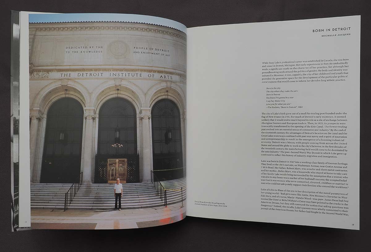 Picture of an open art book featuring the essay “Born in Detroit.” 